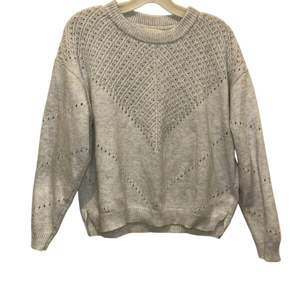 Marine Layer bone white pin tuck hole design sweater M - Picture 1 of 3